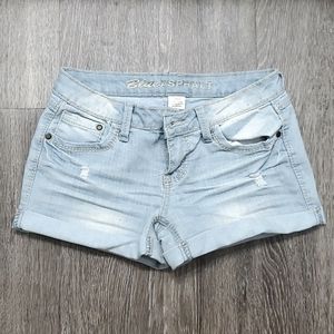 Blue Asphalt light denim shorts